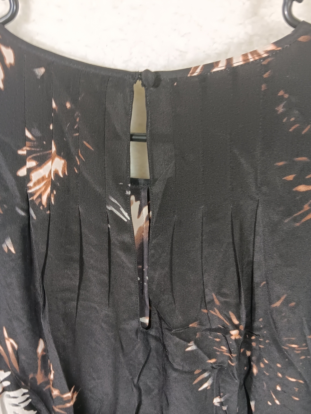 Ulla Johnson Dress Womens 6 Black Silk Midi Flowy Abstract Cover Up - Picture 8 of 11